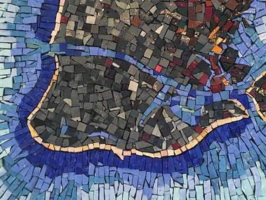 Sharon Warren Glass sharonwarrenglass smalti mosaic chart map cartography cape may